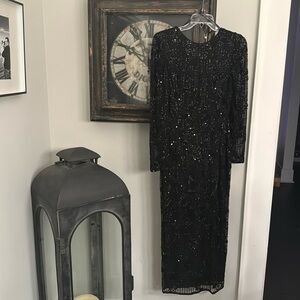 Mac Duggal Sequin Midi Dress